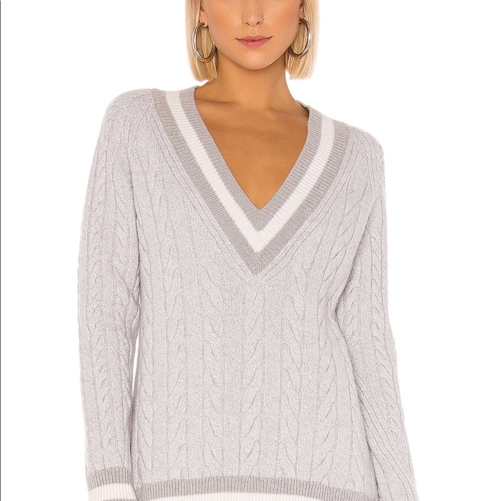 Theon Oversized Striped Cable-Knit Sweater - Picture 4 of 8